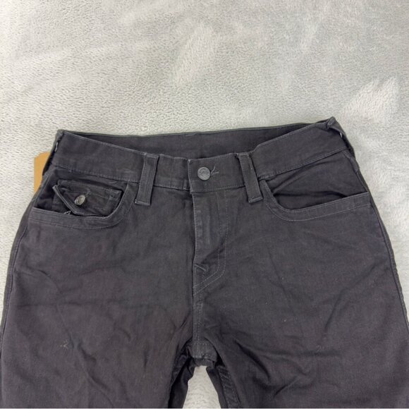 True Religion NWT Ricky Flap SN 32 105713 Men's Size 32x31 Black Straight Flared - Picture 8 of 9